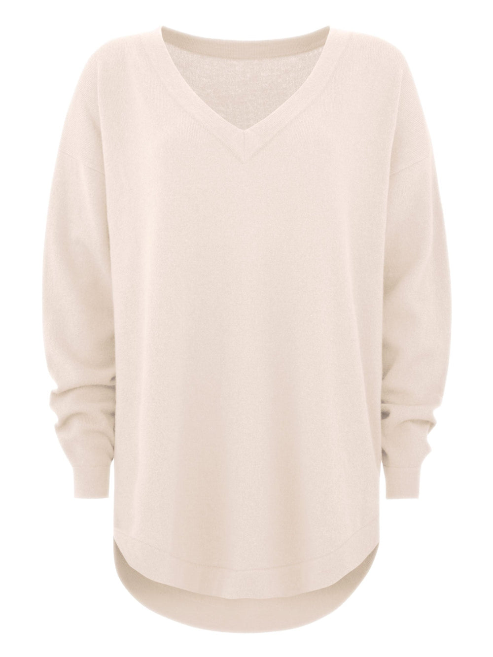 Cashmere sweater "Alva" - pearl - 100% pure Cashmere - Scandinavian design - Kashmina of Norway