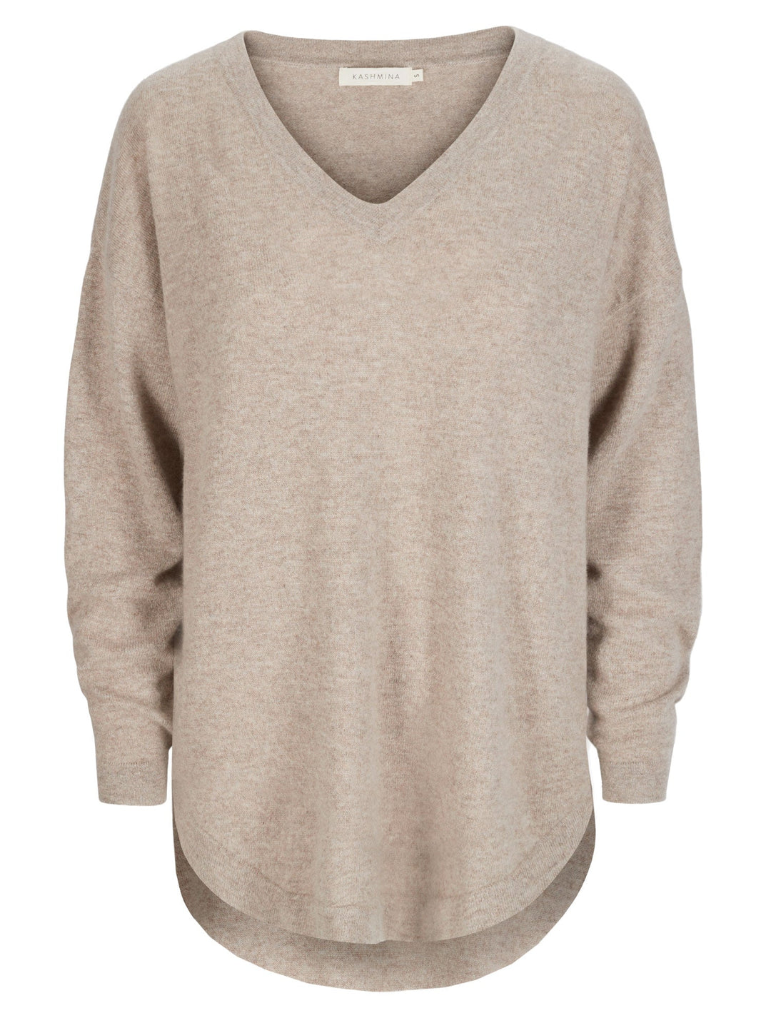 Cashmere sweater "Alva" - toast - 100% pure Cashmere - Scandinavian design - Kashmina of Norway