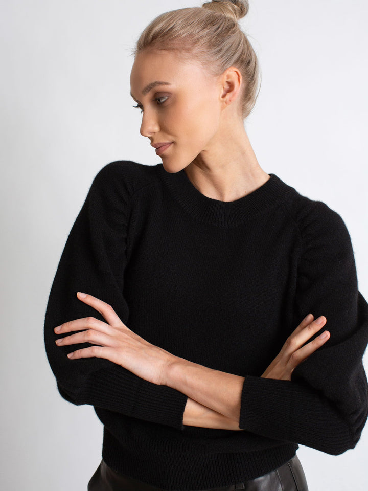 Cashmere sweater "Aurora" - black - 100% pure Cashmere - Scandinavian design - Kashmina of Norway