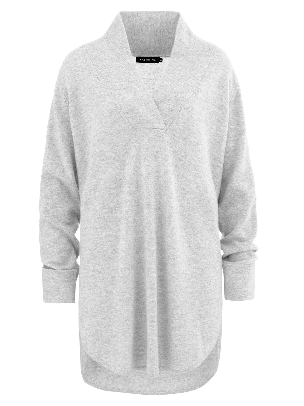 Cashmere sweater "Ida" - light grey - 100% pure Cashmere - Scandinavian design - Kashmina of Norway