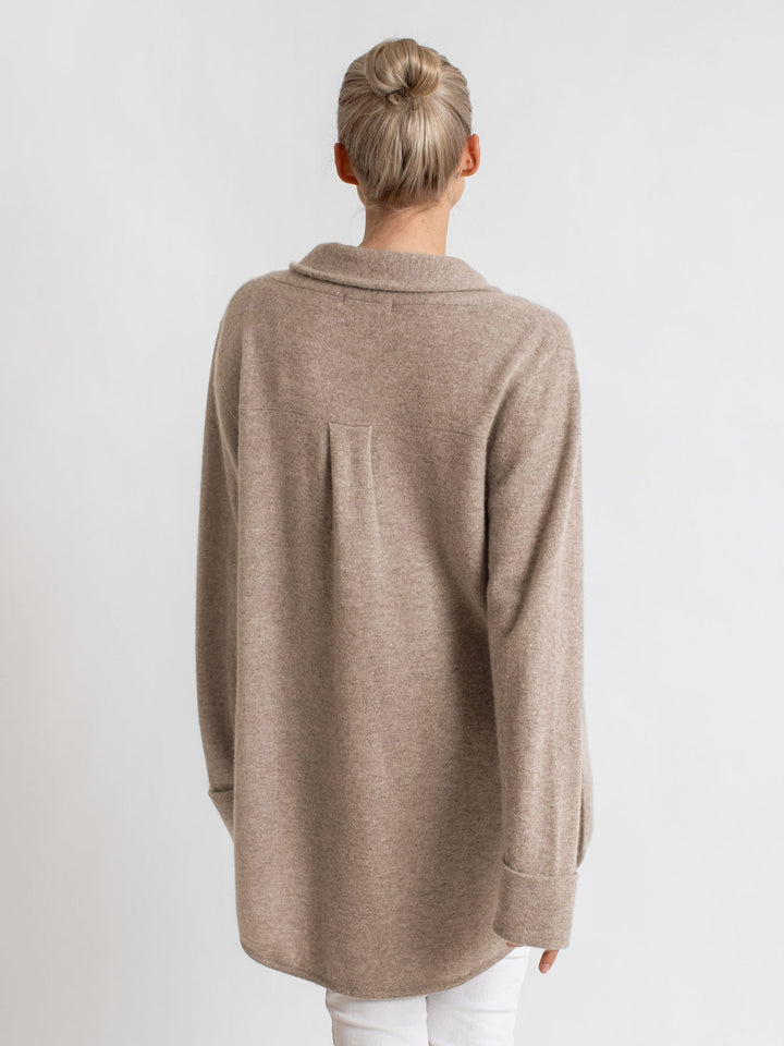 Cashmere sweater "Ida" - toast - 100% pure Cashmere - Scandinavian design - Kashmina of Norway