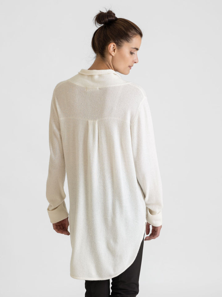 Cashmere sweater “Ida" - white - 100% pure Cashmere - Scandinavian design - Kashmina of Norway