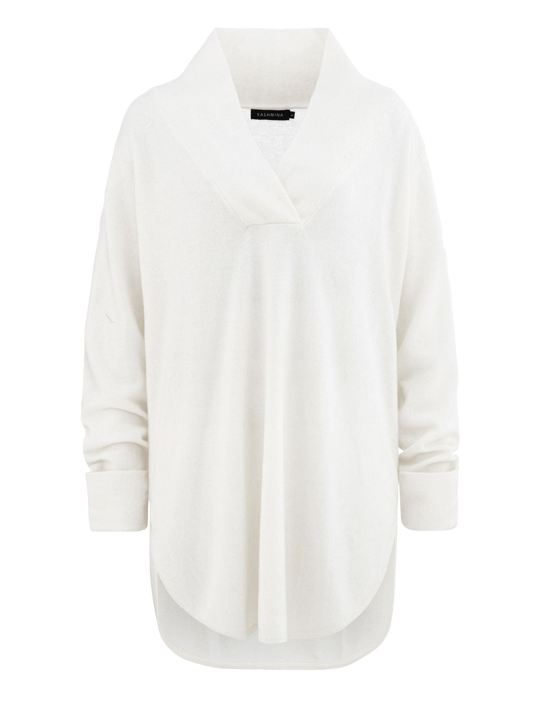 Cashmere sweater “Ida" - white - 100% pure Cashmere - Scandinavian design - Kashmina of Norway