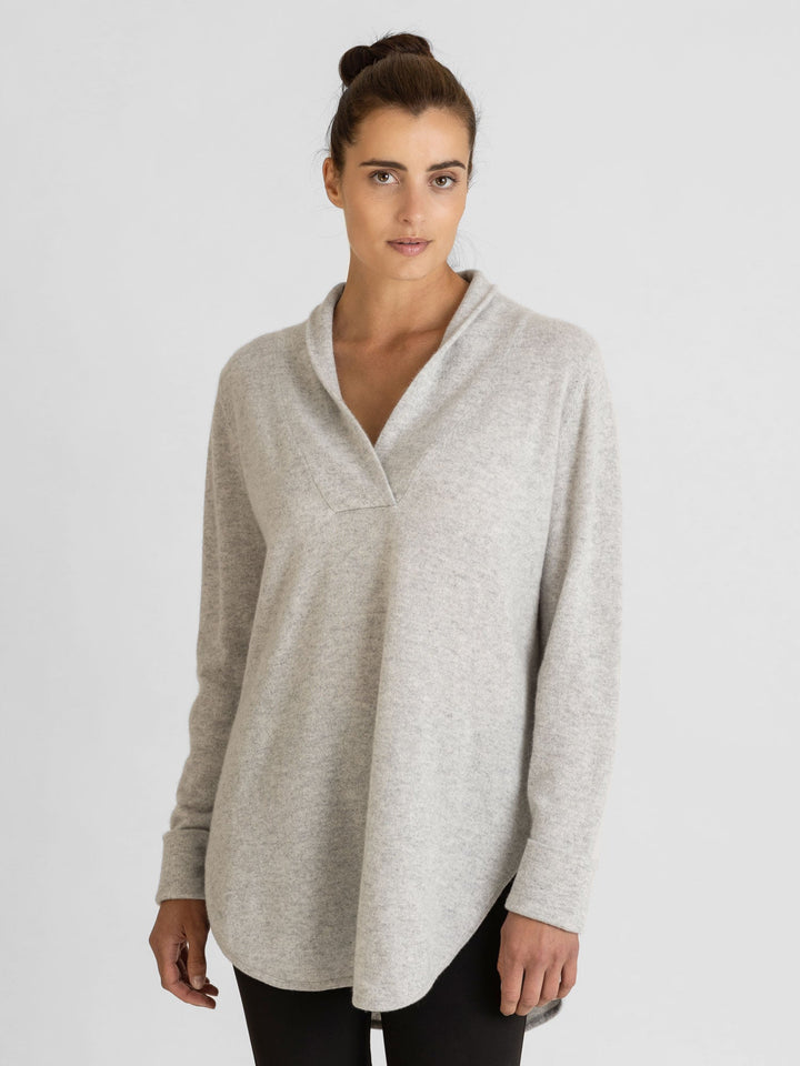 Cashmere sweater "Ida" - light grey - 100% pure Cashmere - Scandinavian design - Kashmina of Norway