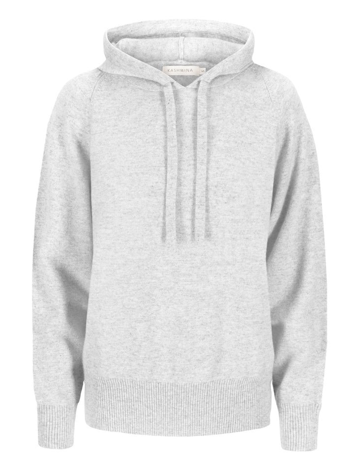 Cashmere sweater "Lux Hoodie" - light grey - 100% pure Cashmere - Scandinavian design - Kashmina of Norway