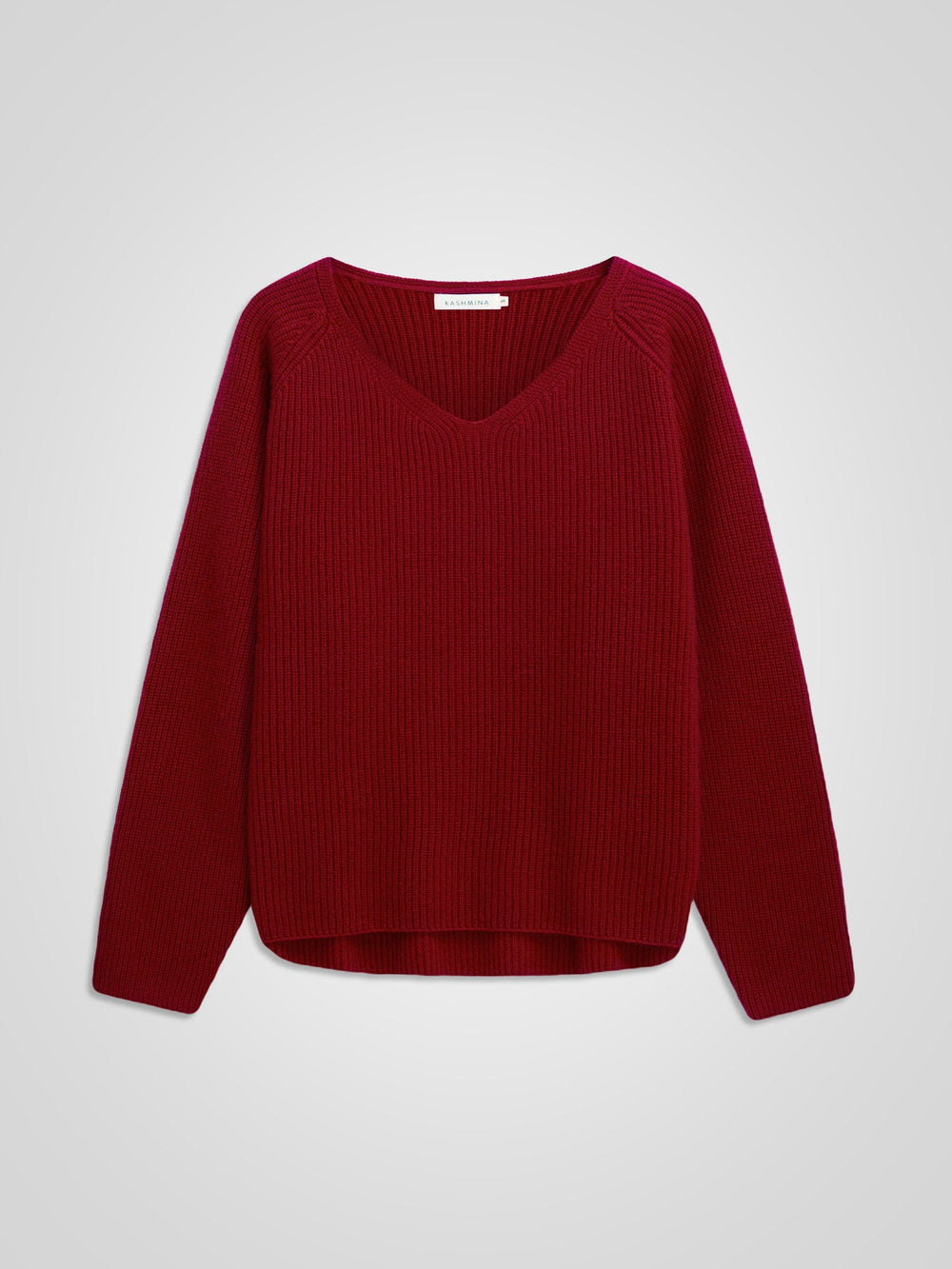 Cashmere sweater "Maya" - Aroma red - 100% pure Cashmere - Scandinavian design - Kashmina of Norway
