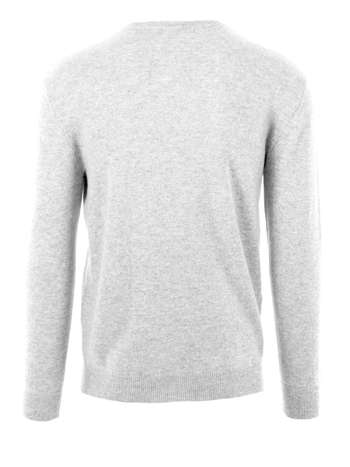 Cashmere sweater men "O-neck" - light grey - 100% pure Cashmere - Scandinavian design - Kashmina of Norway