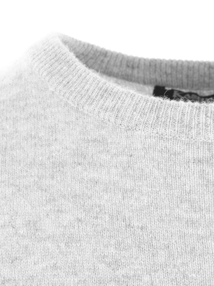 Cashmere sweater men "O-neck" - light grey - 100% pure Cashmere - Scandinavian design - Kashmina of Norway