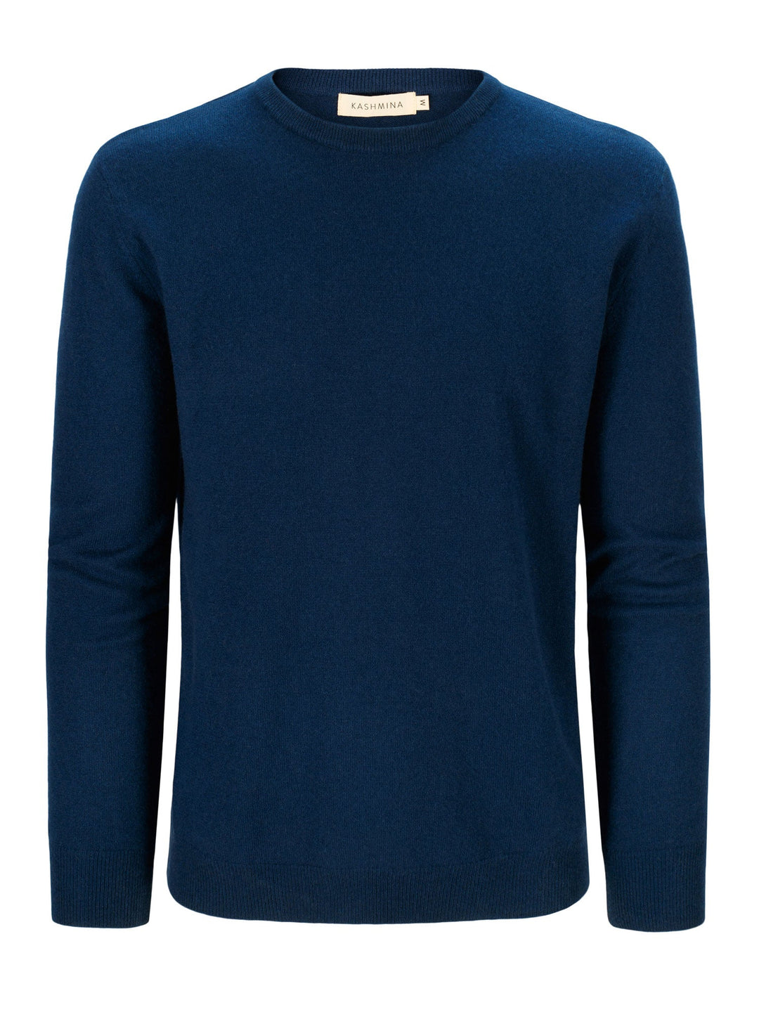 Cashmere sweater men "O-neck" - mountain blue - 100% pure Cashmere - Scandinavian design - Kashmina of Norway