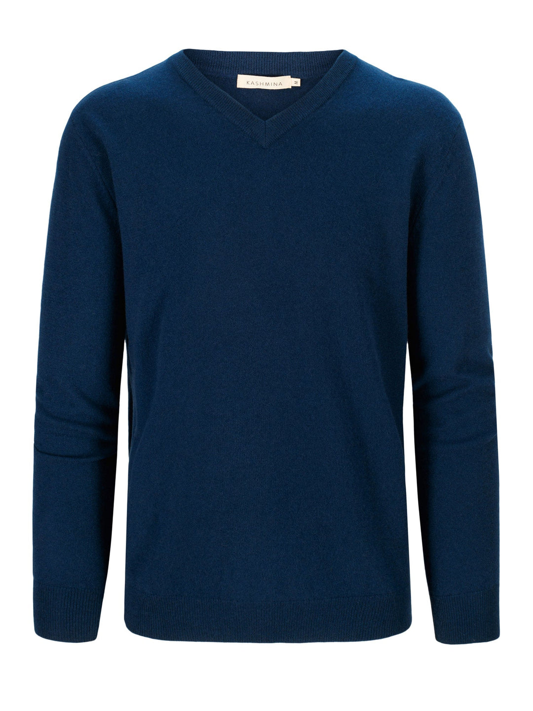 Cashmere sweater men "V-neck" - mountain blue - 100% pure Cashmere - Scandinavian design - Kashmina of Norway