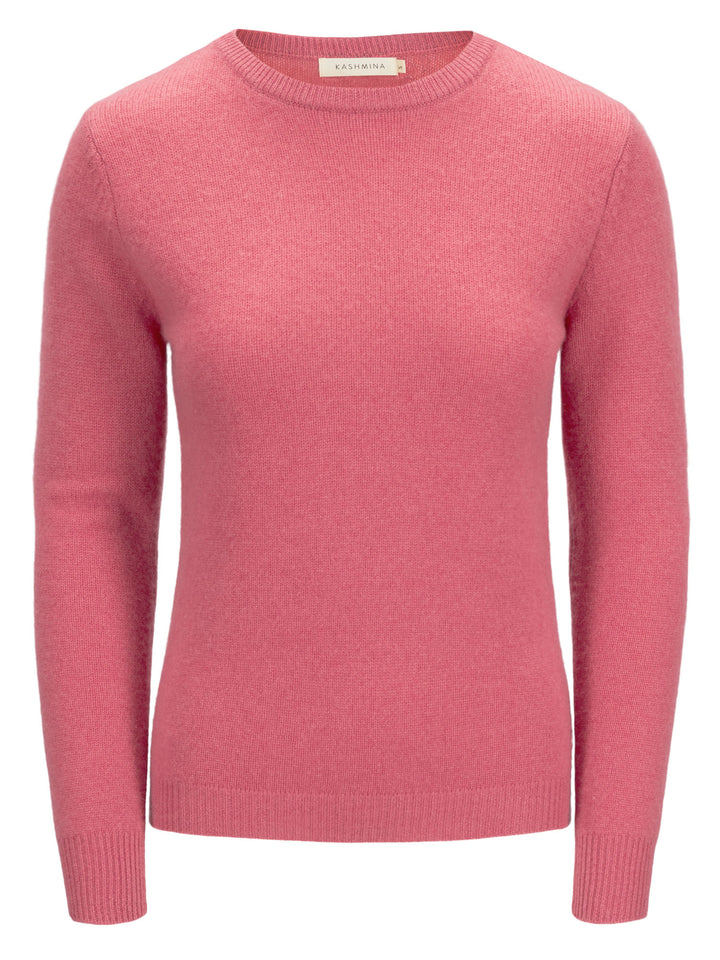 cashmere sweater "Saga", 100% pure cashmere, color Pink Berry, luxury, kashmina norwegian design, sustainable fashion