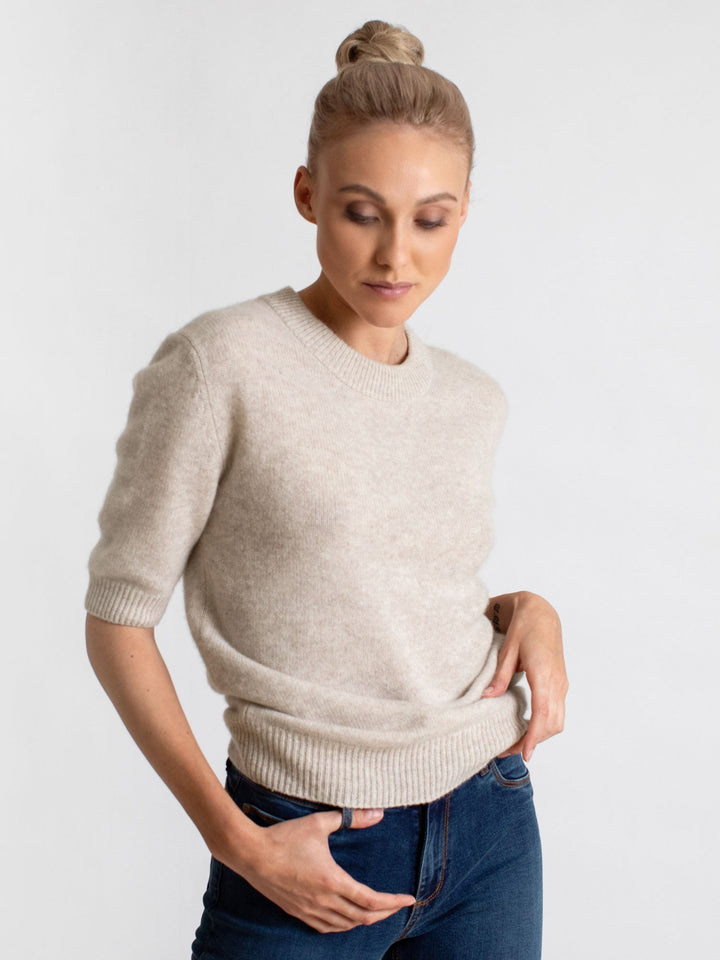 Cashmere sweater "Sofia sweater" - beige - 100% pure Cashmere - Scandinavian design - Kashmina of Norway