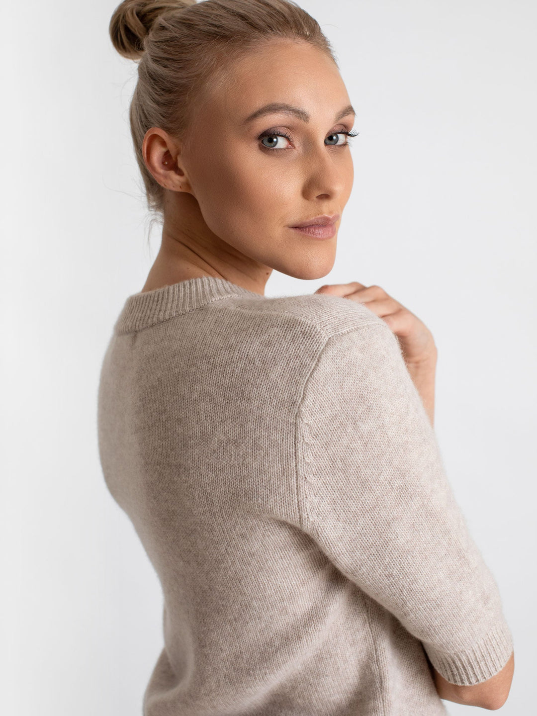 Cashmere sweater "Sofia sweater" - beige - 100% pure Cashmere - Scandinavian design - Kashmina of Norway