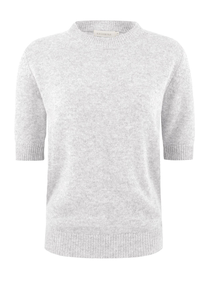 Cashmere sweater "Sofia sweater" - light grey - 100% pure Cashmere - Scandinavian design - Kashmina of Norway