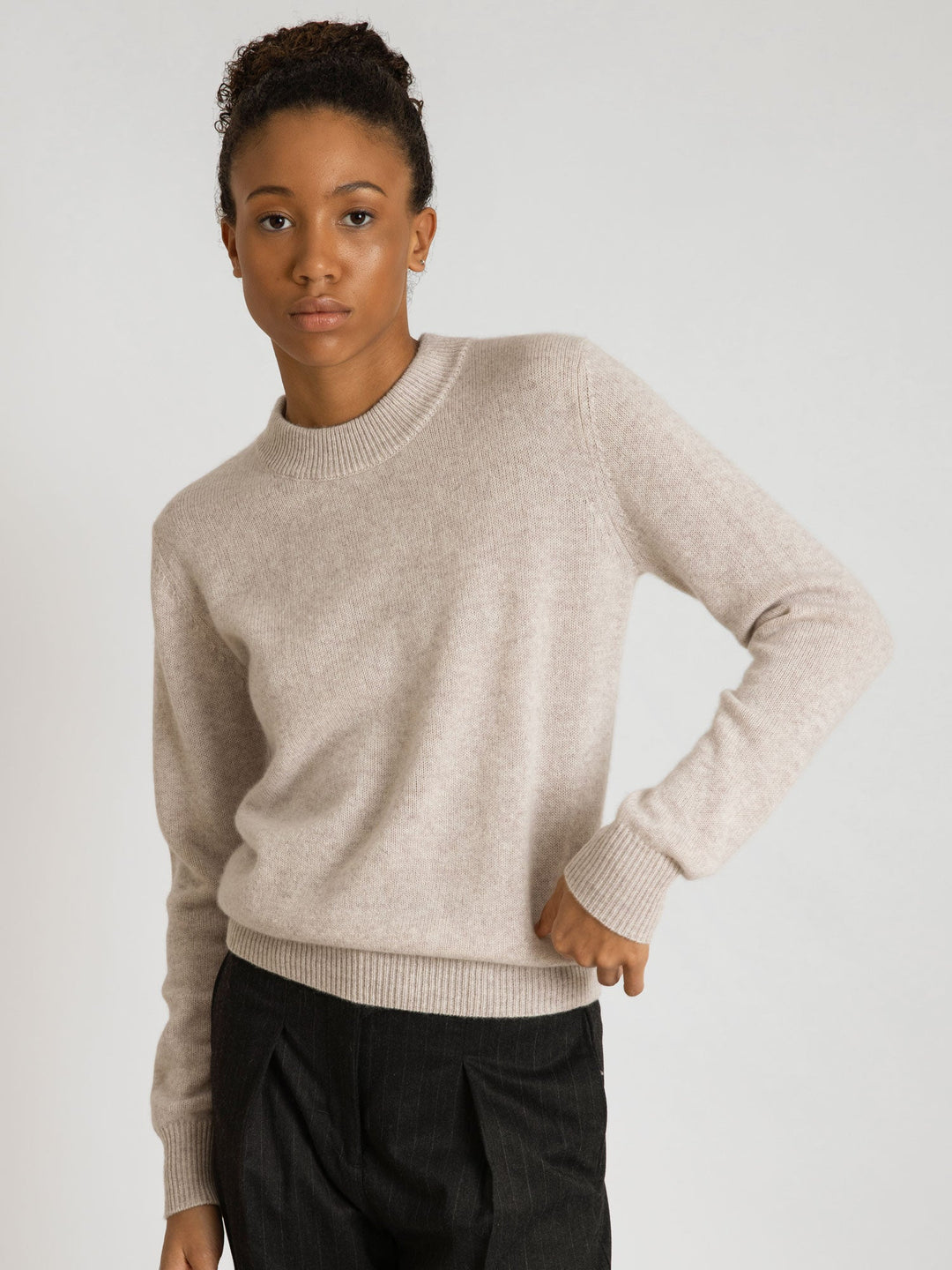 Cashmere sweater "Sofia long" - beige - 100% pure Cashmere - Scandinavian design - Kashmina of Norway