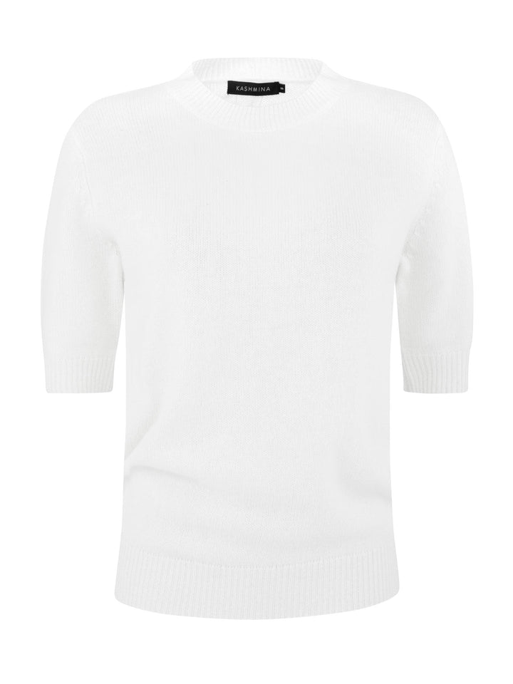 Cashmere sweater "Sofia sweater" - white - 100% pure Cashmere - Scandinavian design - Kashmina of Norway