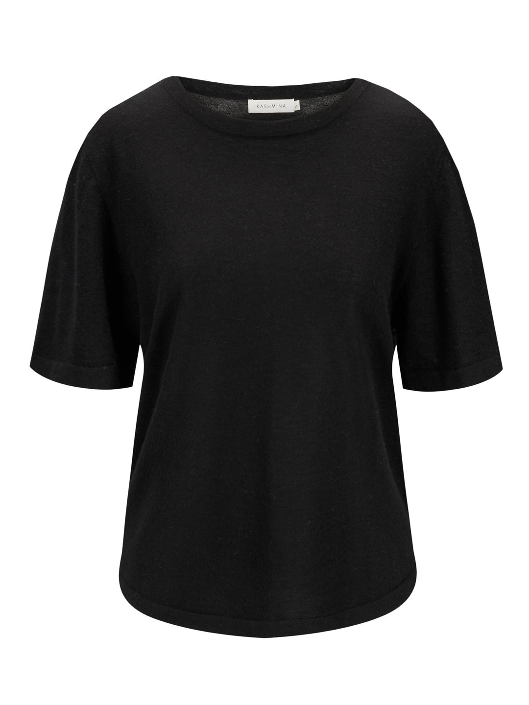 Cashmere t-shirt "Airy" in 100% pure cashmere. Color: Black. Scandinavian design by Kashmina.