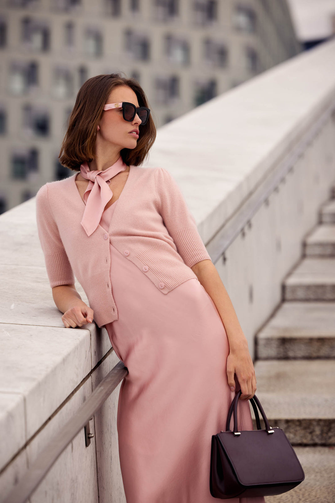 Cashmere cardigan "Grace" - rose glow - 100% pure Cashmere - Scandinavian design - Kashmina of Norway