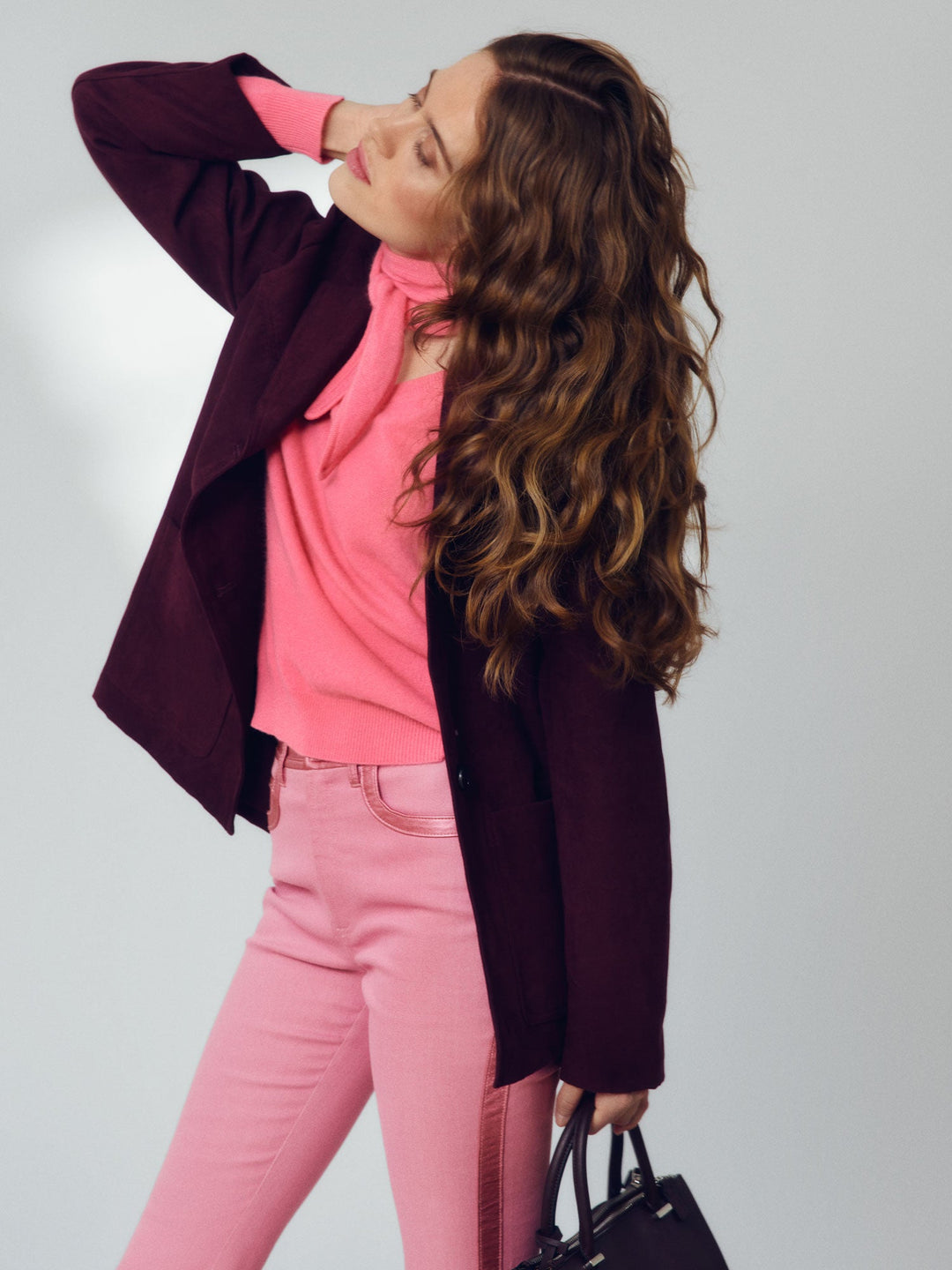 Cashmere min scarf "Alfine" - Bubblegum pink - 100% pure Cashmere - Scandinavian design - Kashmina