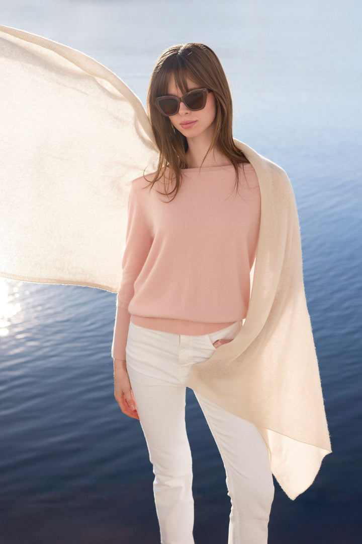 Cashmere sweater "Asta" - Rose glow