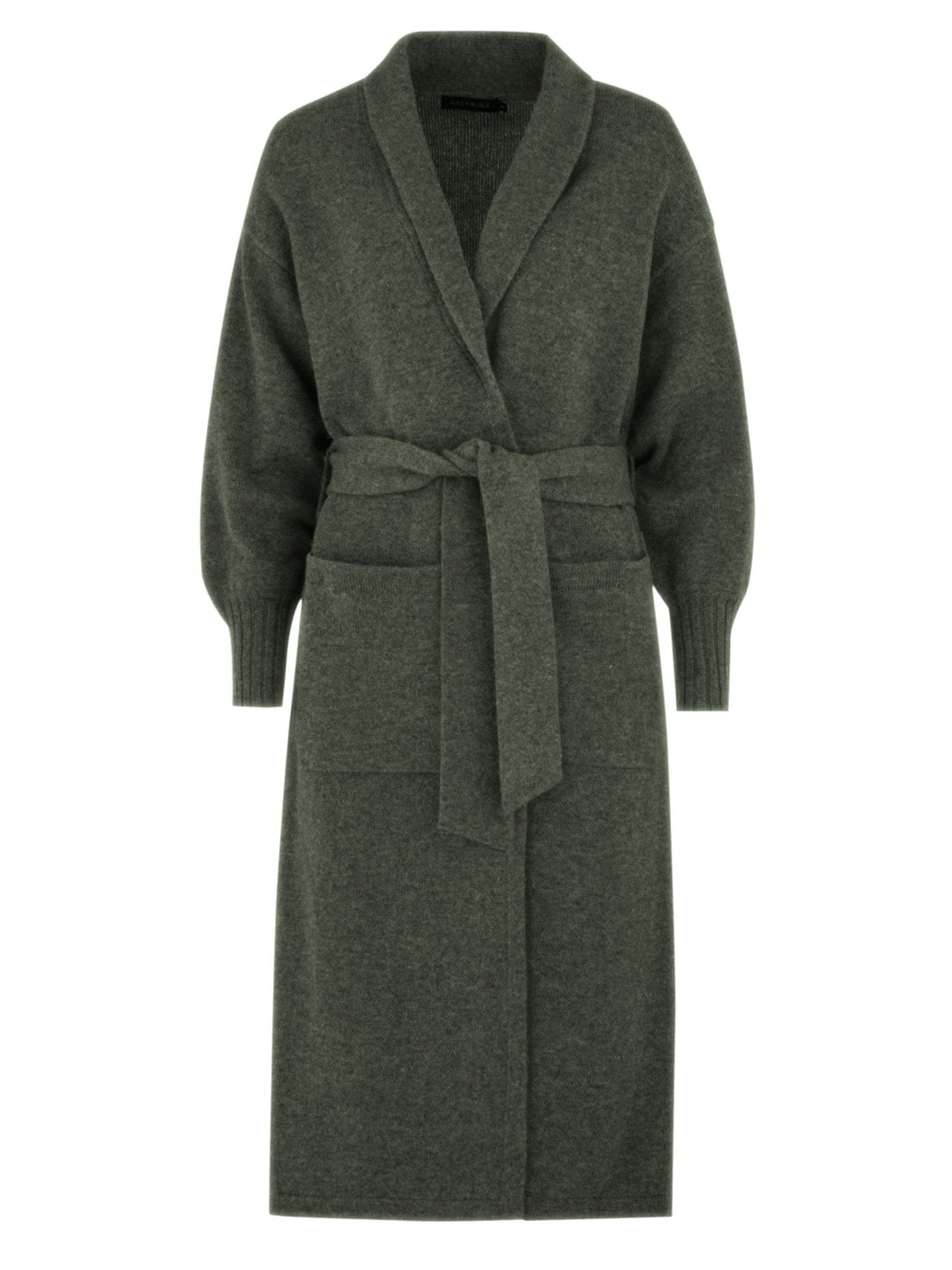 Cashmere coat "Trench" - army - 100% pure Cashmere - Scandinavian design - Kashmina of Norway