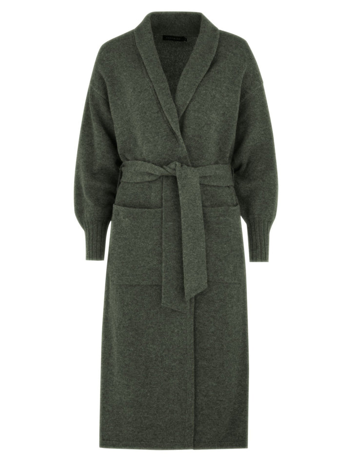 Cashmere coat "Trench" - army - 100% pure Cashmere - Scandinavian design - Kashmina of Norway