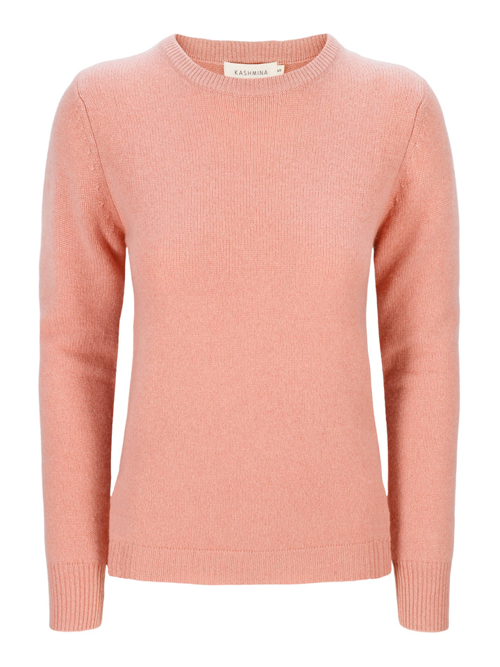Cashmere sweater "Saga" - peachy pink - 100% pure Cashmere - Scandinavian design - Kashmina of Norway