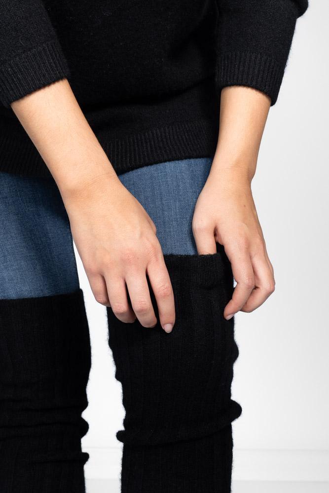 Cashmere leg warmers "Leggings" - black - 100% pure Cashmere - Scandinavian design - Kashmina of Norway
