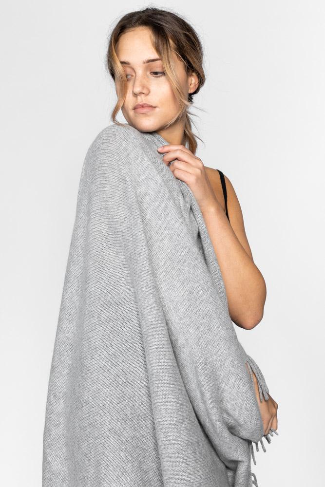 Cashmere blanket "Lux" - dark grey - 100% pure Cashmere - Scandinavian design - Kashmina of Norway