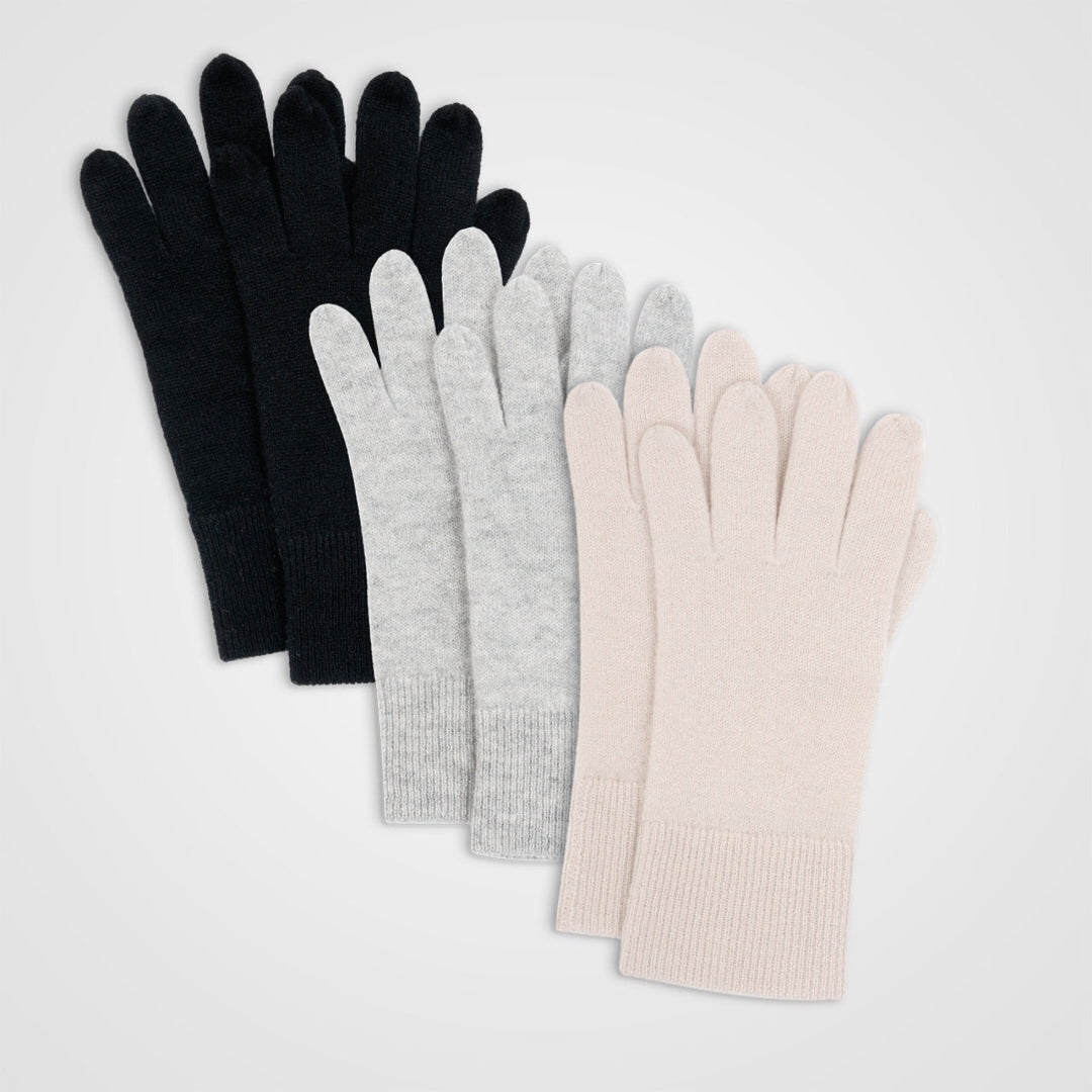 Cashmere mittens "Snow" - pearl - 100% pure Cashmere - Scandinavian design - Kashmina of Norway
