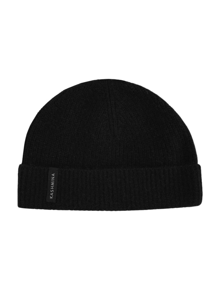 Cashmere beanie men "Brage" - black - 100% pure Cashmere - Scandinavian design - Kashmina of Norway