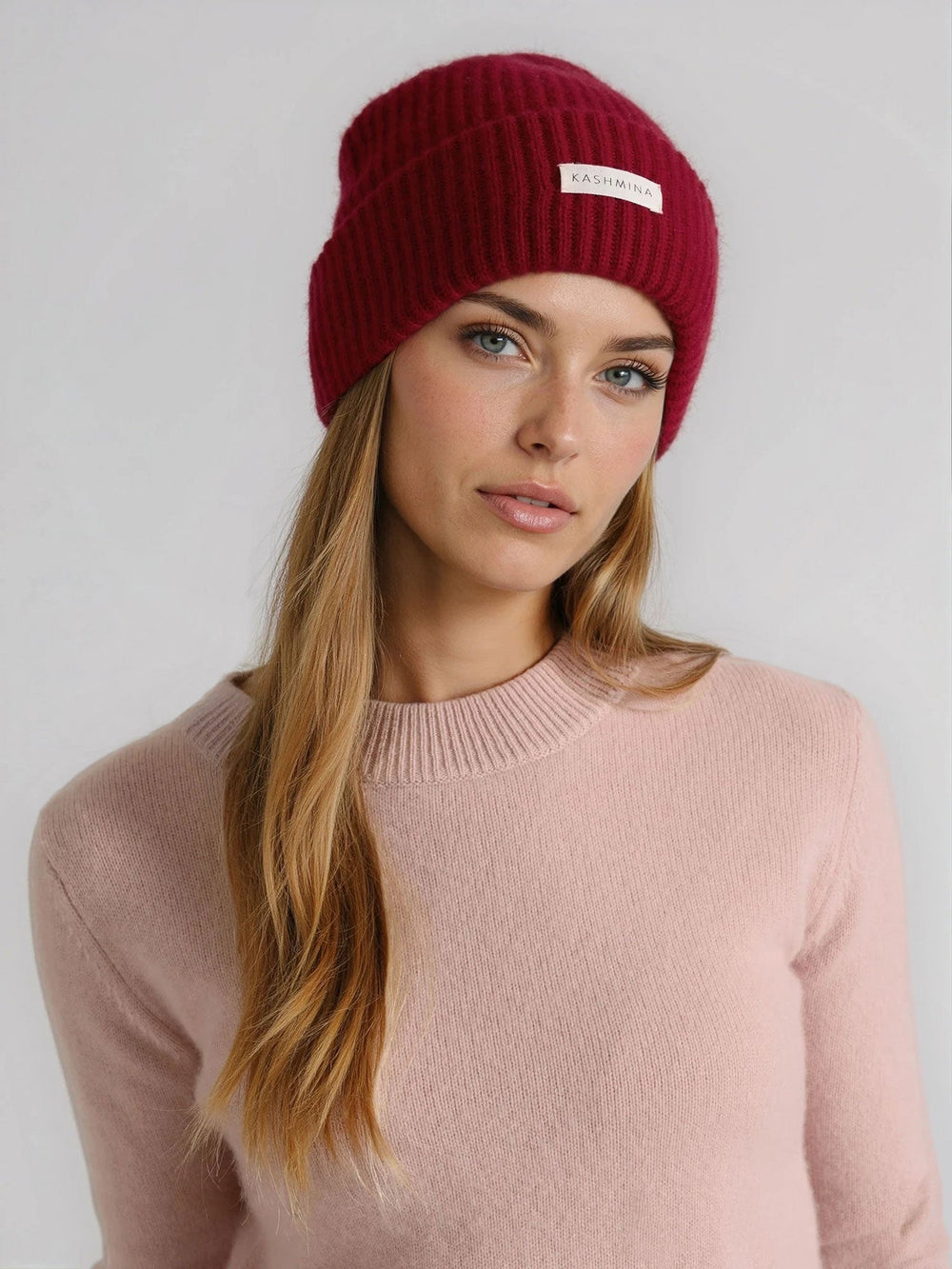 Cashmere beanie "Odny" - Aroma red - 100% pure Cashmere - Scandinavian design - Kashmina of Norway