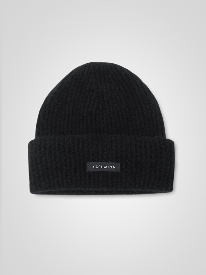 Cashmere beanie "Odny" - Black - 100% pure Cashmere - Scandinavian design - Kashmina of Norway