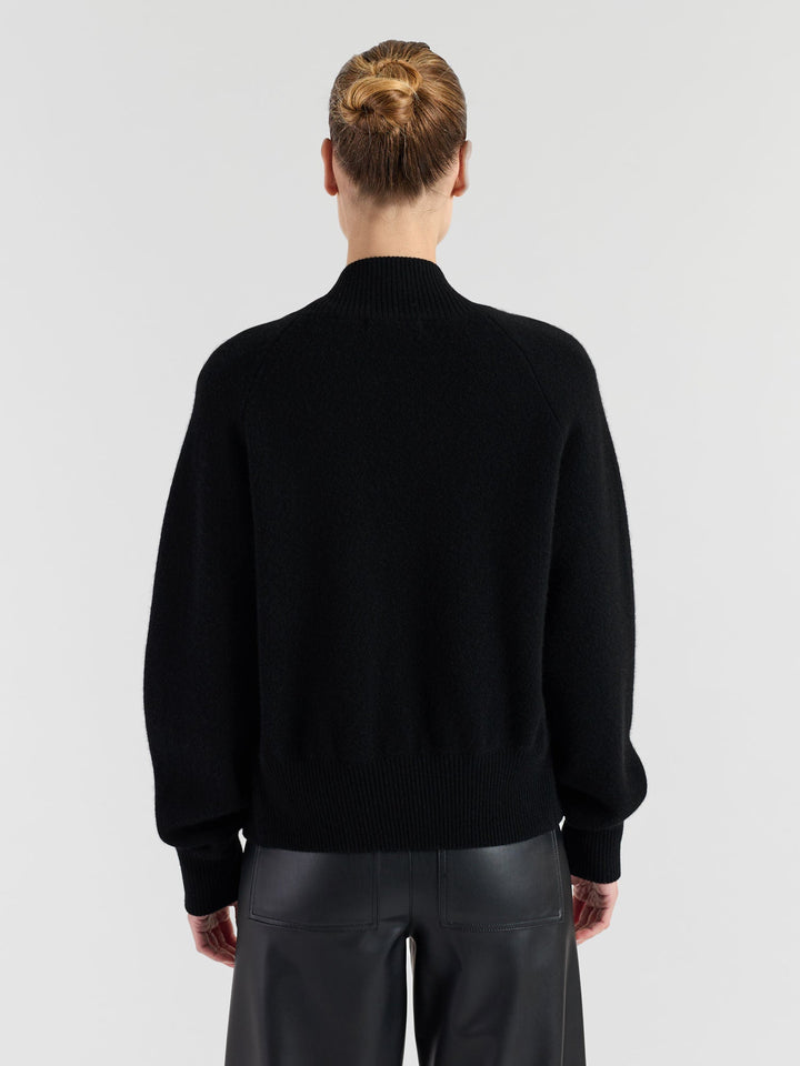 Cashmere jacket "Oline" - Black - 100% pure Cashmere - Scandinavian design - Kashmina of Norway