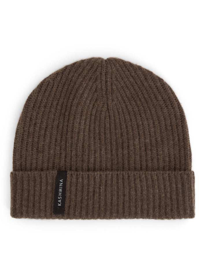 Cashmere beanie "Elli" - dark brown - 100% pure Cashmere - Scandinavian design - Kashmina of Norway