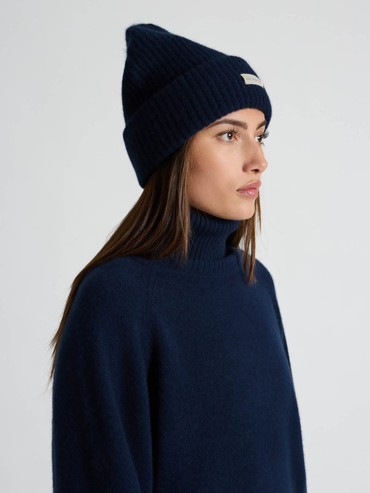 Cashmere beanie "Odny" - Navy