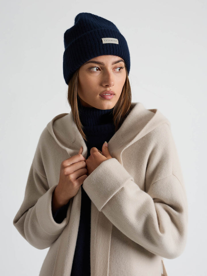Cashmere beanie "Odny" - Navy