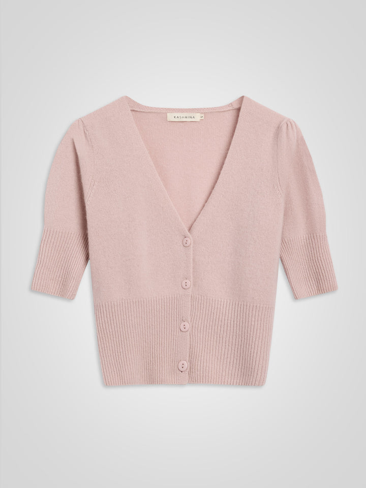 Cashmere cardigan "Grace" - rose glow - 100% pure Cashmere - Scandinavian design - Kashmina of Norway