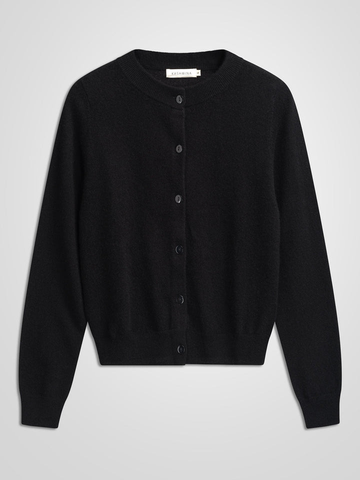 Cashmere cardigan "Ingrid" - black - 100% pure Cashmere - Scandinavian design - Kashmina of Norway