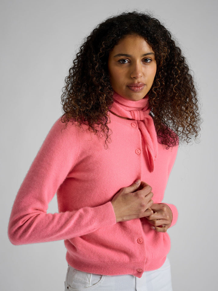 Cashmere min scarf "Alfine" - Bubblegum pink - 100% pure Cashmere - Scandinavian design - Kashmina