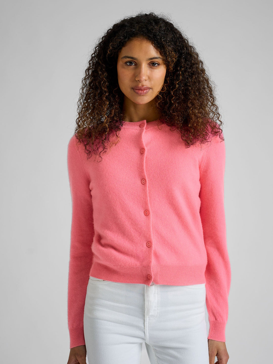 Cashmere cardigan "Ingrid" - Bubblegum pink - 100% pure Cashmere - Scandinavian design - Kashmina