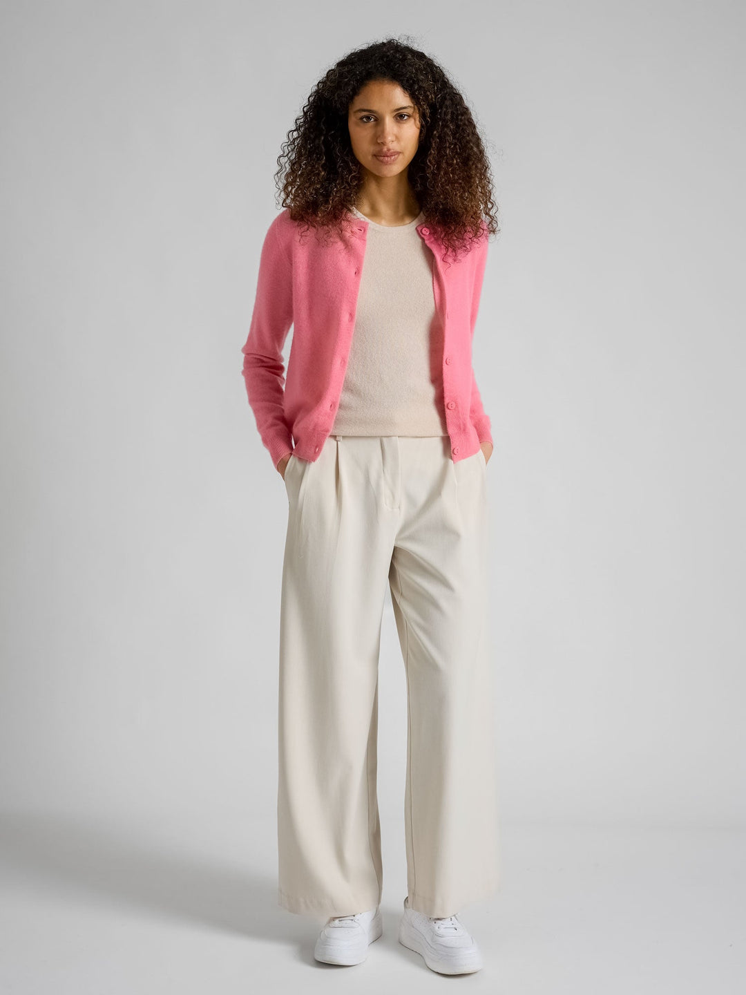 Cashmere cardigan "Ingrid" - Bubblegum pink - 100% pure Cashmere - Scandinavian design - Kashmina