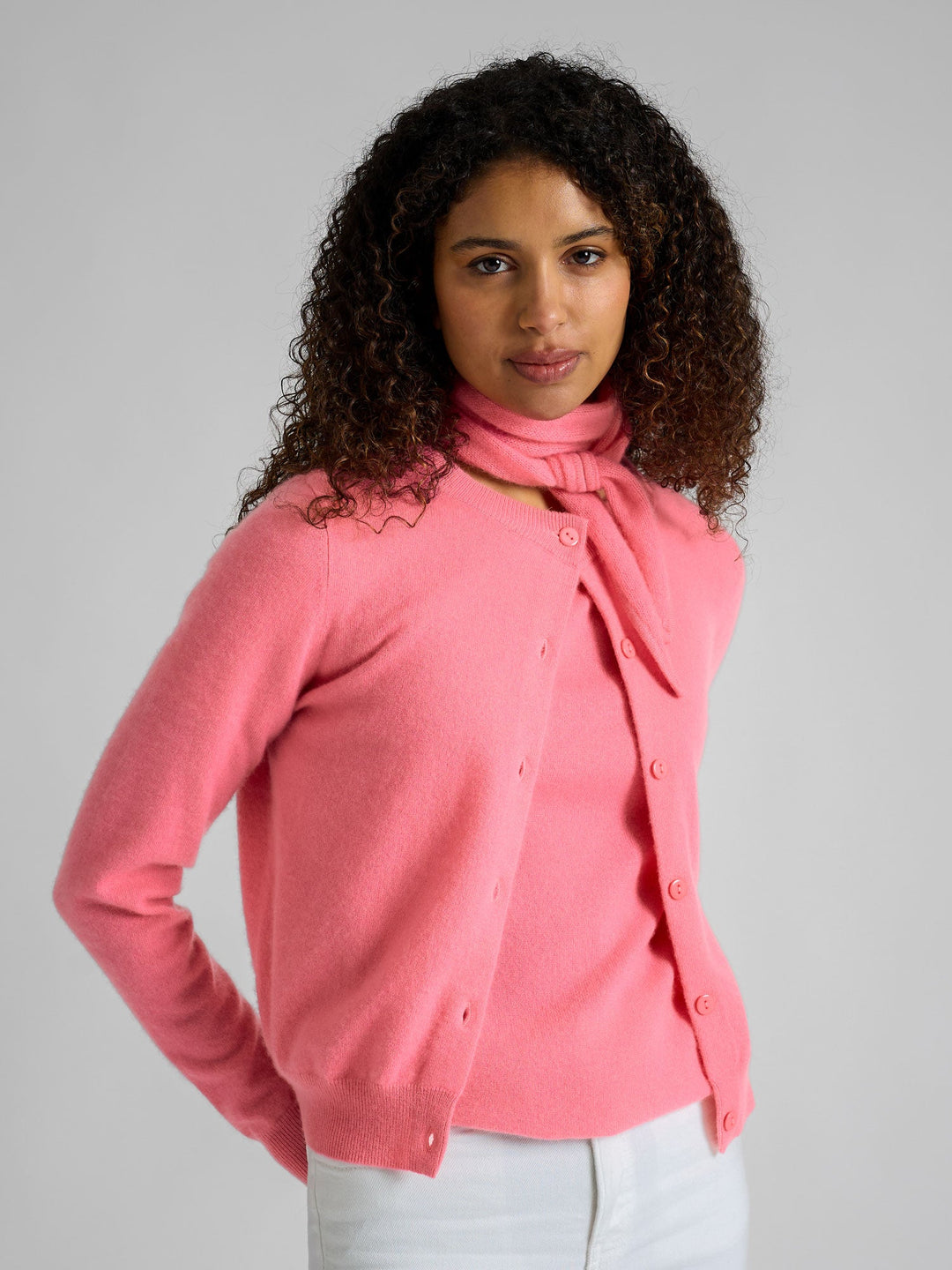 Cashmere min scarf "Alfine" - Bubblegum pink - 100% pure Cashmere - Scandinavian design - Kashmina