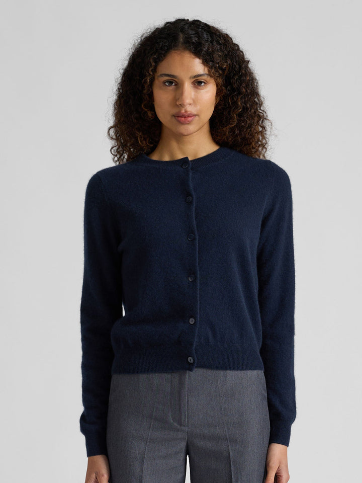 Cashmere cardigan "Ingrid" - Navy - 100% pure Cashmere - Scandinavian design - Kashmina