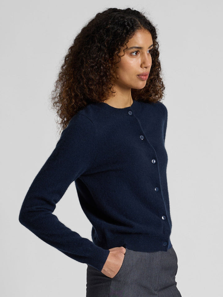 Cashmere cardigan "Ingrid" - Navy - 100% pure Cashmere - Scandinavian design - Kashmina