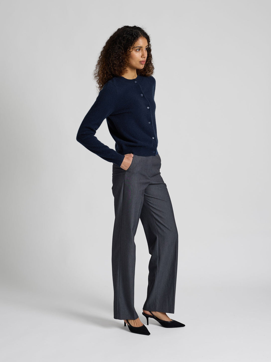 Cashmere cardigan "Ingrid" - Navy - 100% pure Cashmere - Scandinavian design - Kashmina