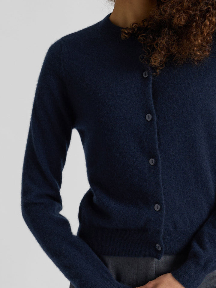 Cashmere cardigan "Ingrid" - Navy - 100% pure Cashmere - Scandinavian design - Kashmina