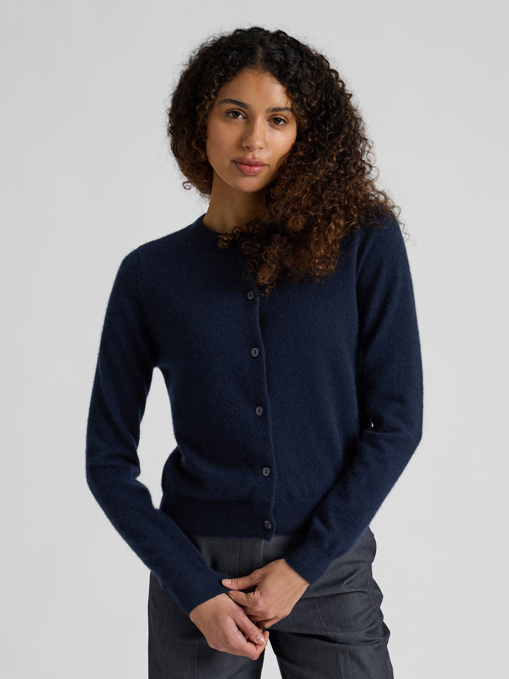Cashmere cardigan "Ingrid" - Navy - 100% pure Cashmere - Scandinavian design - Kashmina