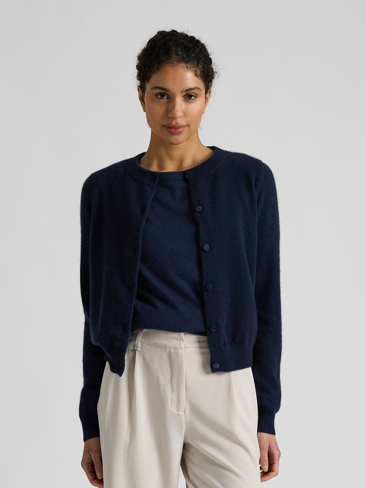Cashmere cardigan "Ingrid" - Navy - 100% pure Cashmere - Scandinavian design - Kashmina