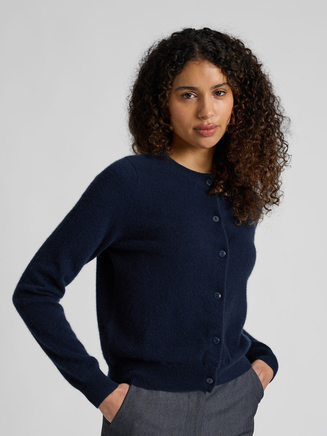 Cashmere cardigan "Ingrid" - Navy - 100% pure Cashmere - Scandinavian design - Kashmina
